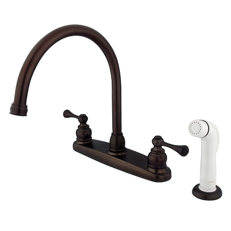 Kingston Brass 8" Centerset Kitchen Faucet, Oil Rubbed Bronze KB725BL